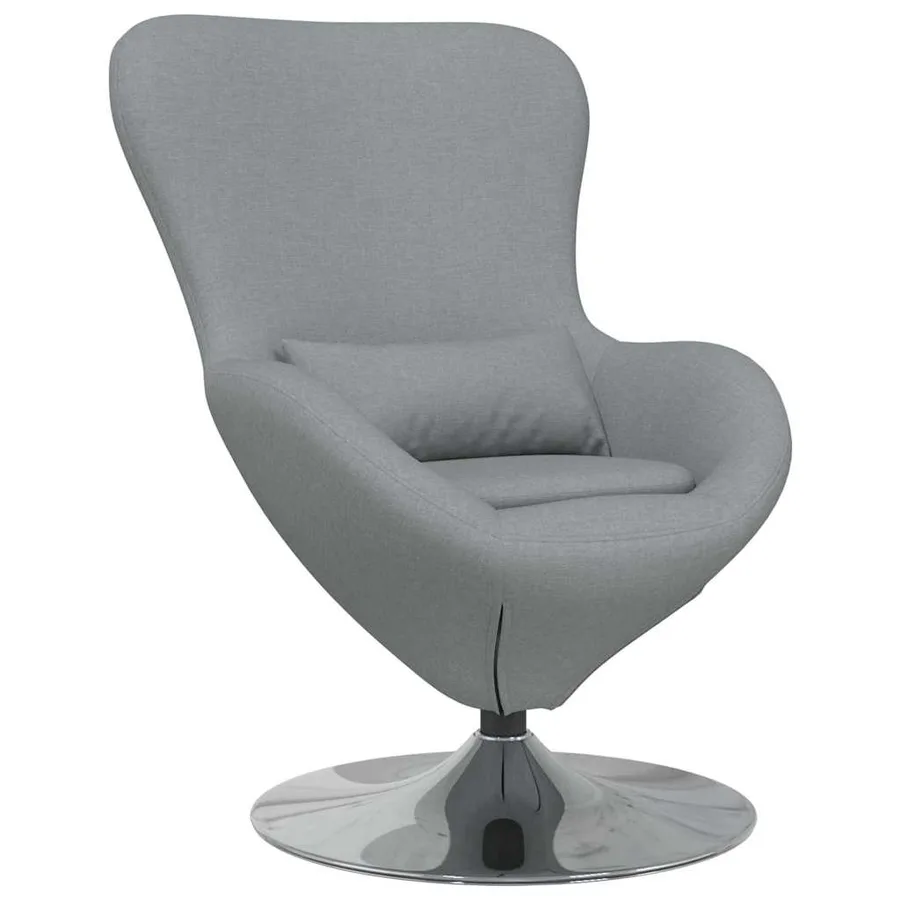 Fauteuil œuf Gris clair 63 x 73 x 90 cm tissu - 2