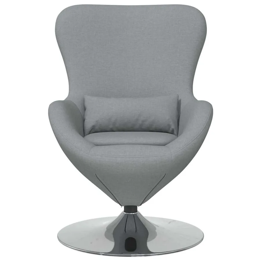 Fauteuil œuf Gris clair 63 x 73 x 90 cm tissu - 4