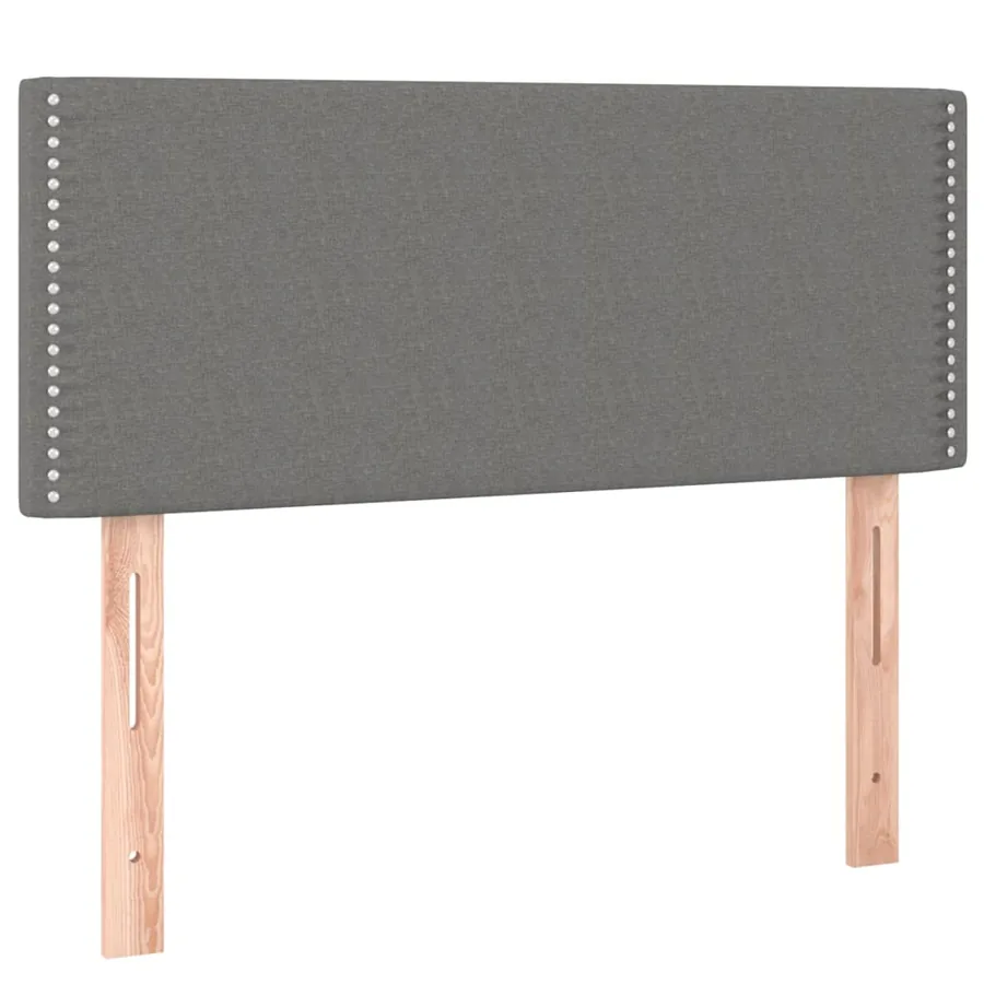 Sommier à lattes de lit et matelas et LED Gris foncé 100x200 cm - 7
