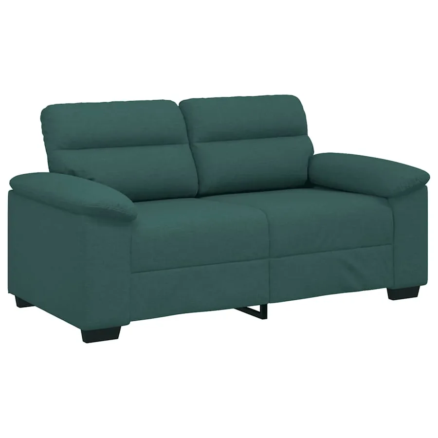 Canapé 2 places vert foncé 160 x 81 x 84 cm en tissu - 2