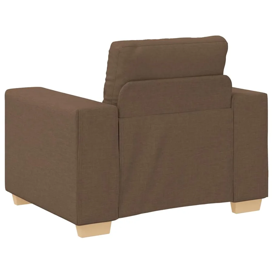 Canapé 3 pcs Marron 221 x 80 x 80 cm Tissu en lin mélangé - 5