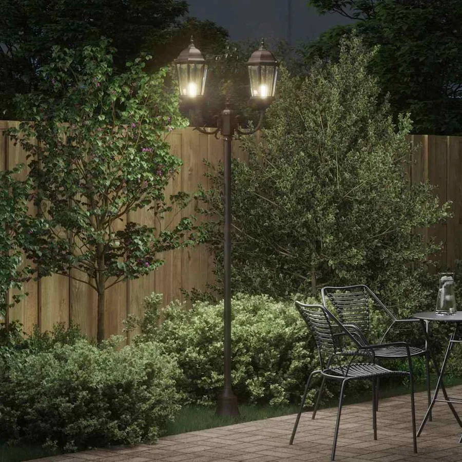 Lumière de jardin Bronze 68 x 20 x 235 cm Aluminium et verre - 3