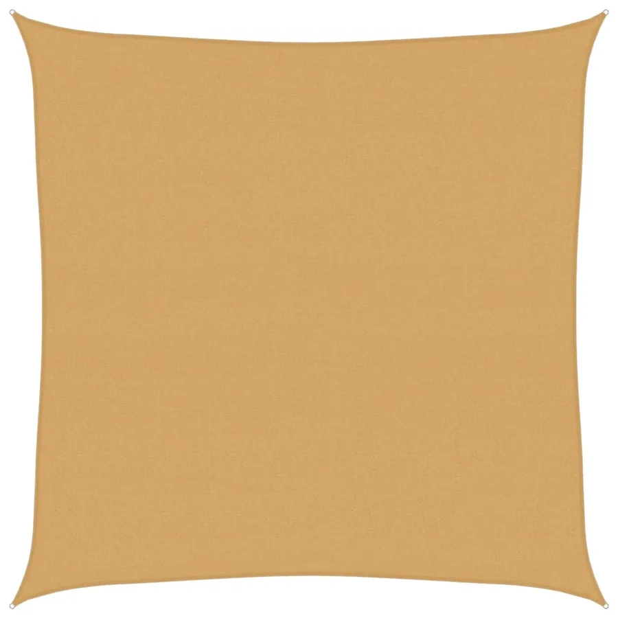 Voile d'ombrage 160 g/m² carré sable 5x5 m PEHD - 2
