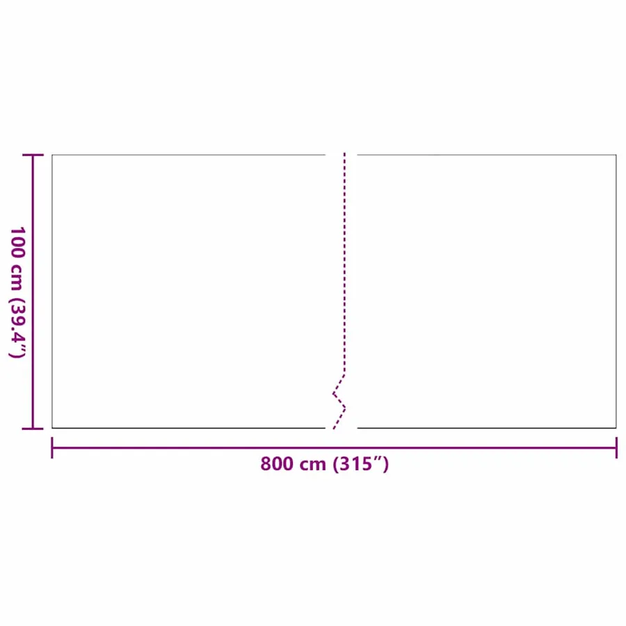 Gazon artificiel 800 x 100 x 3 cm PP & PE - 9