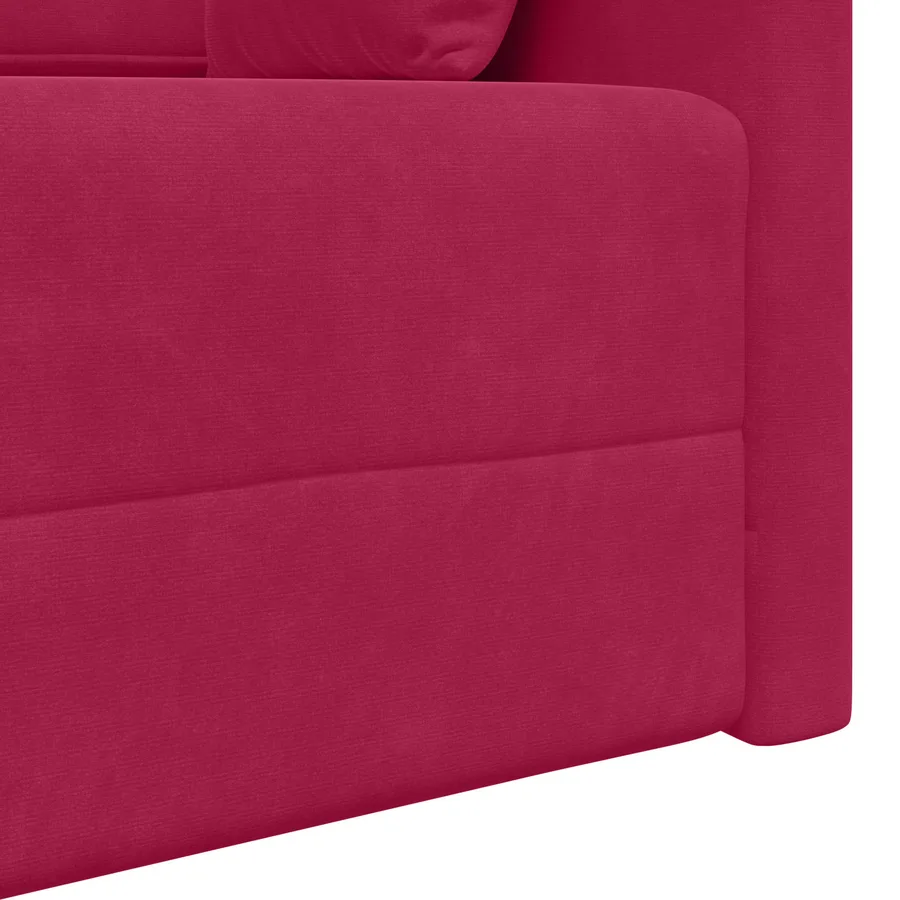 Canapé-lit au sol Bordeaux 213 x 70 x 77 cm Velours - 9