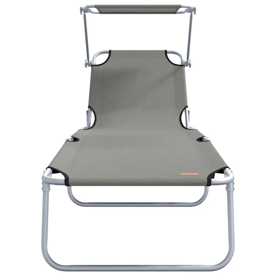 Transat 2 pcs Gris 58 x 188 x 77cm Polyester - 5