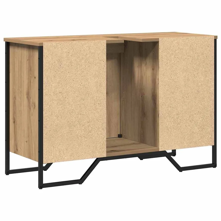 Meuble de Lavabo de Salle de Bain avec stockage Chêne artisanal - 7