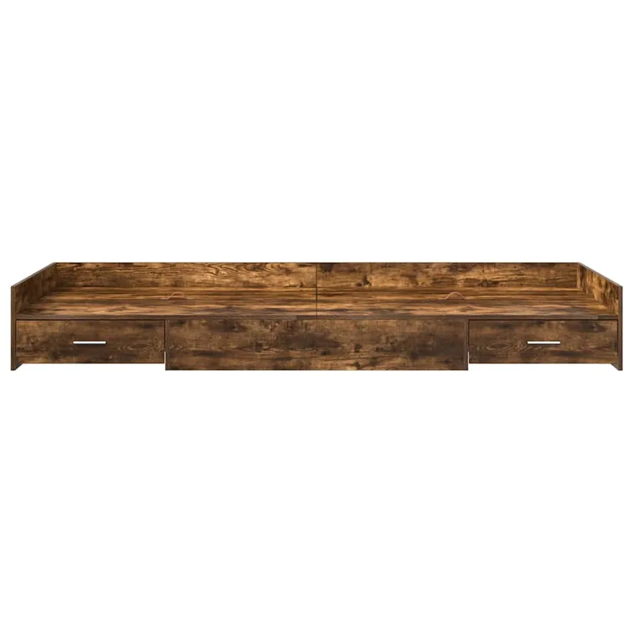 Cadre de lit Chêne fumé 75 x 190 cm Bois d'ingénierie - 5