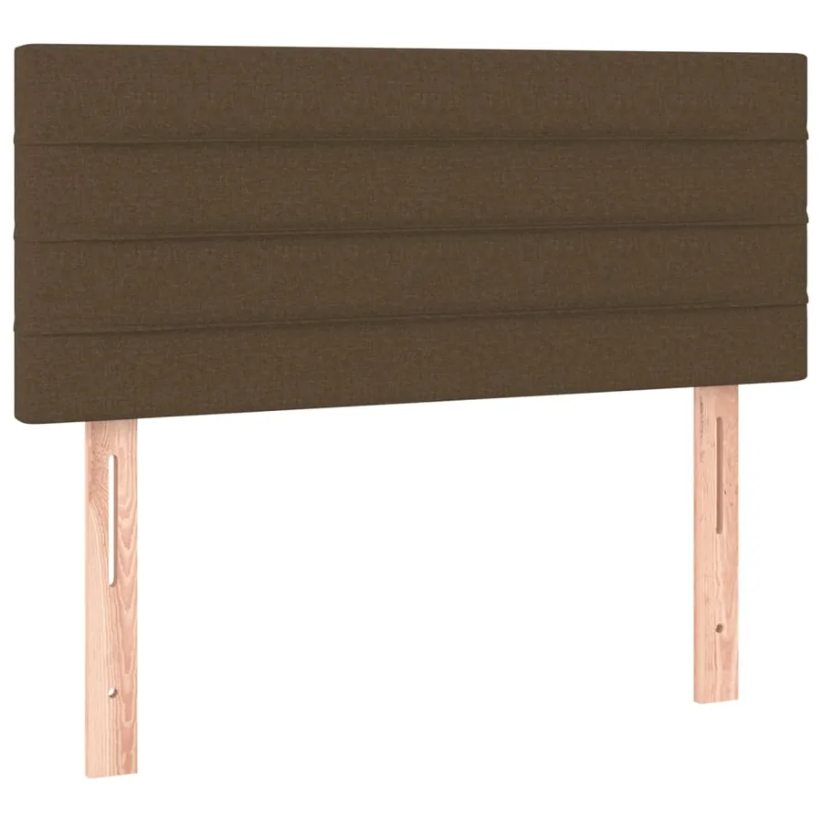 Sommier à lattes de lit et matelas et LED Marron foncé 80x200cm - 7