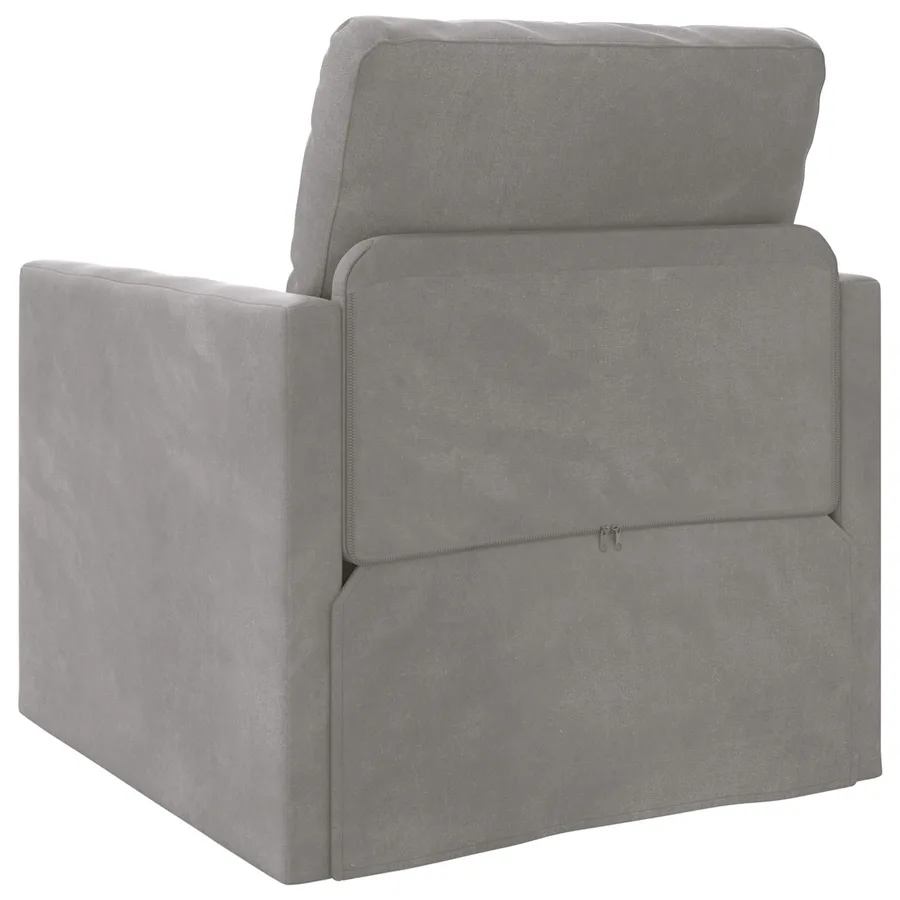 Canapé-Lit Gris clair 74 x 77 x 81 cm Velours - 7