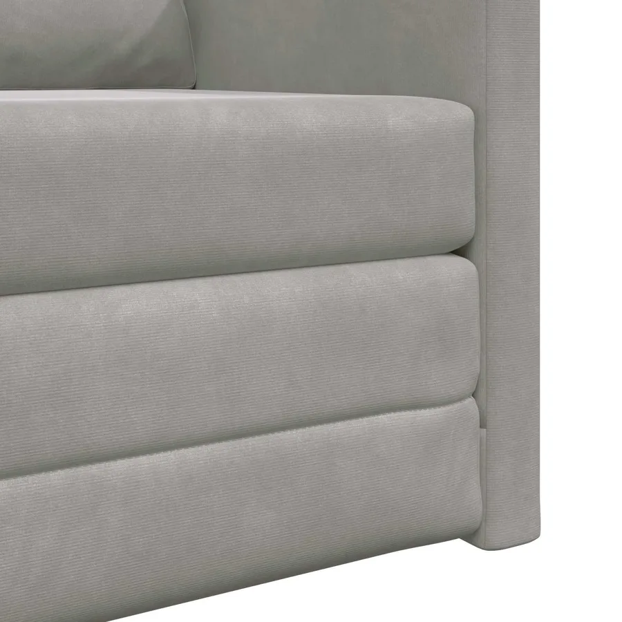 Canapé-Lit Gris clair 74 x 77 x 81 cm Velours - 9