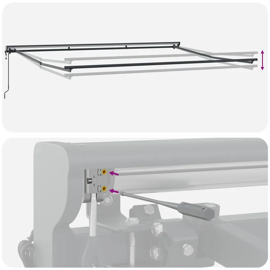 Cadre d'auvent Multicolore 450 × 300 cm - 10