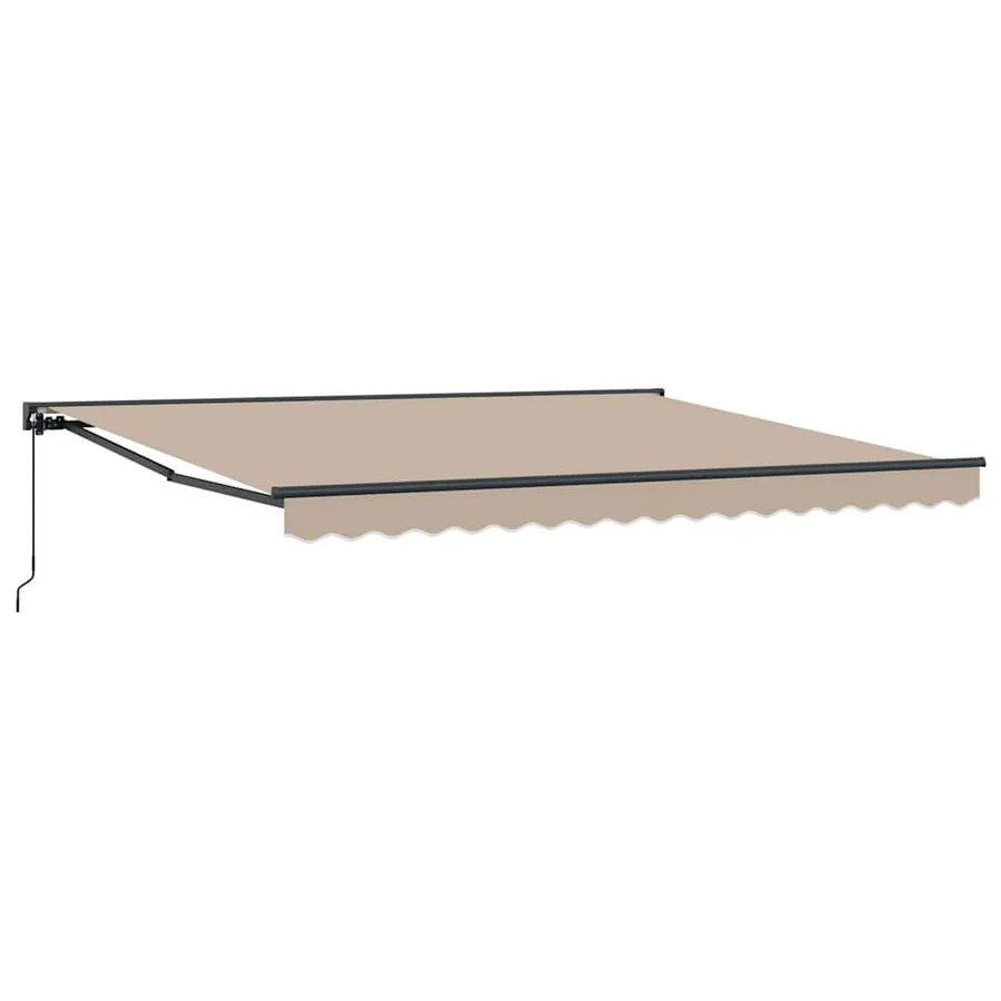 Cadre d'auvent Beige 400 × 300 cm Polyester avec revêtement PU - 2