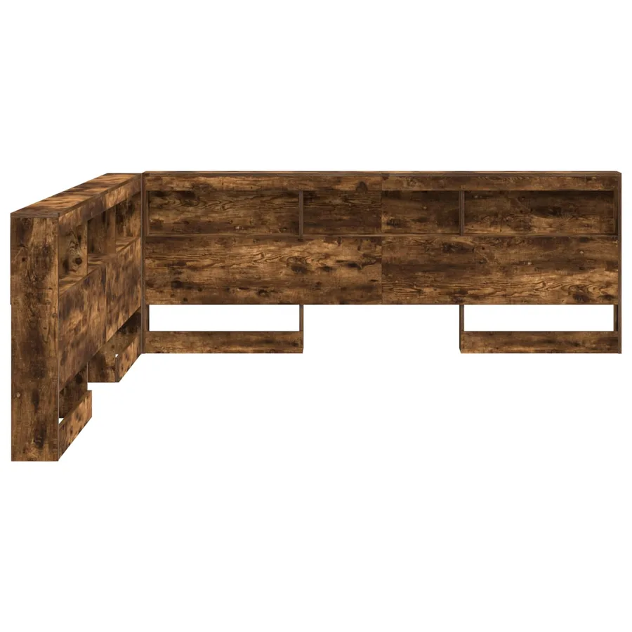 Tête de lit de rangement Chêne fumé 180 cm Bois d'ingénierie - 6