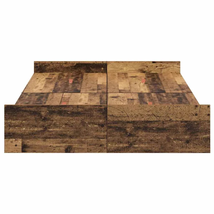 Cadre de lit avec rangement Bois Ancien 120 x 190 cm - 6