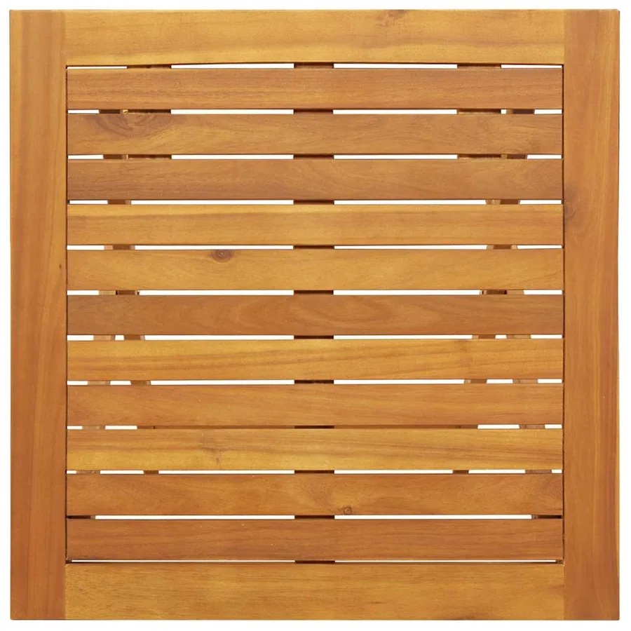 Table de Jardin Naturel 60 x 60 x 72 cm Bois d'Acacia Massif - 7