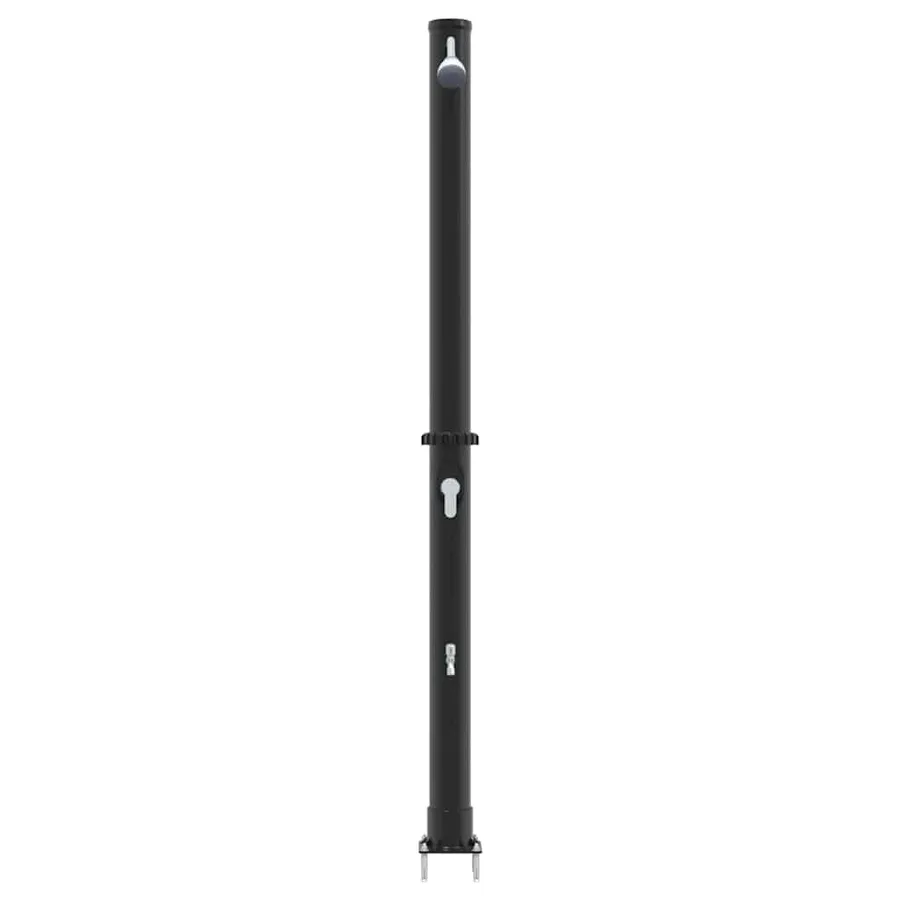 Douche solaire extérieure Noir 217 cm PVC et Aluminium - 5