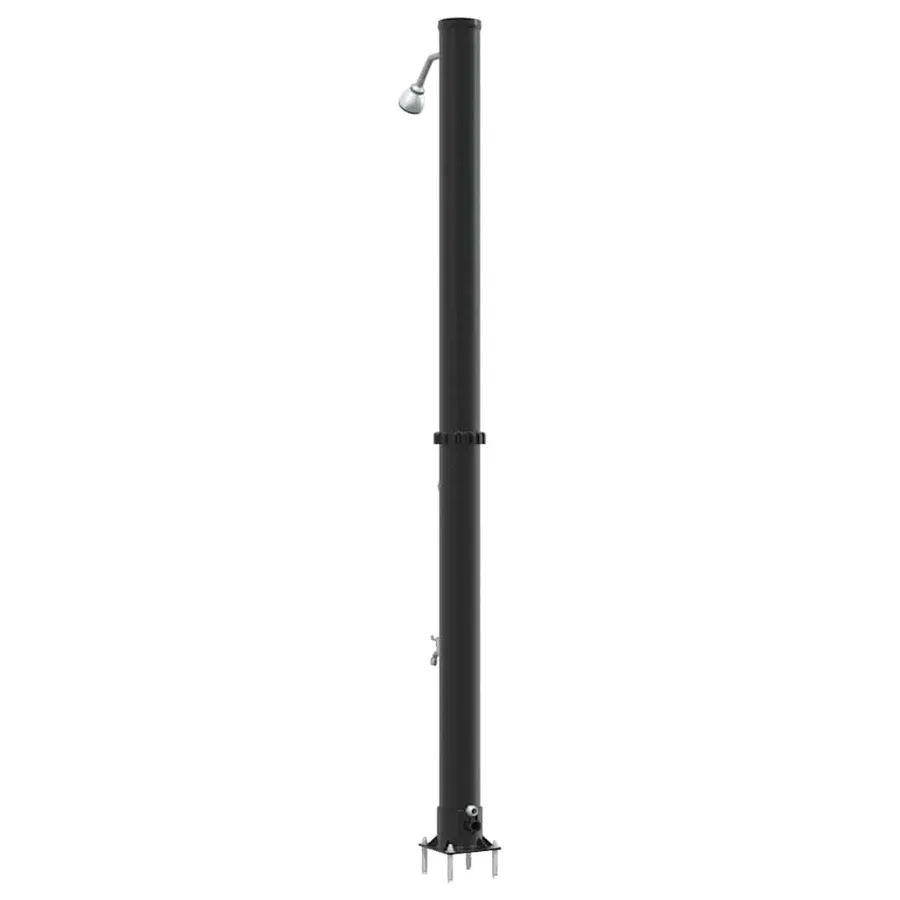 Douche solaire extérieure Noir 217 cm PVC et Aluminium - 7