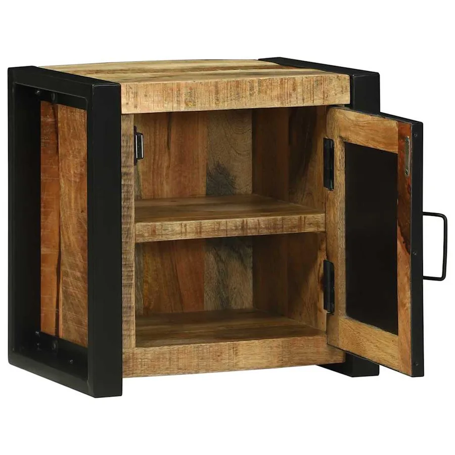 Armoire de salle de bain Marron Bois de mangue massif - 4