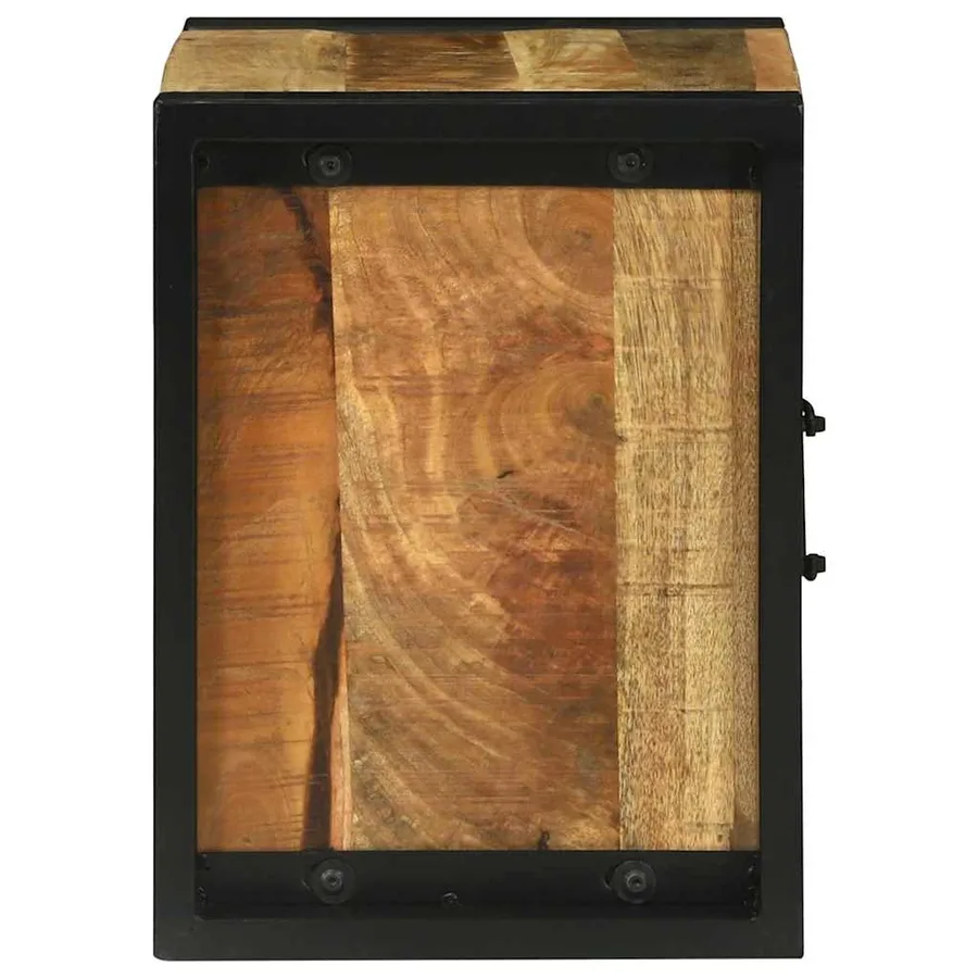 Armoire de salle de bain Marron Bois de mangue massif - 6