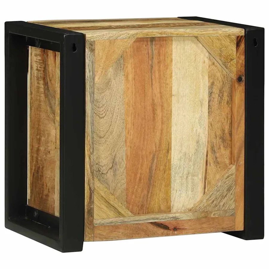 Armoire de salle de bain Marron Bois de mangue massif - 7
