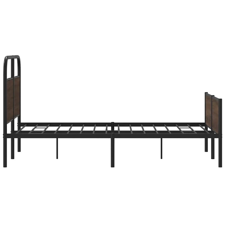 Cadre de lit sans matelas 140x190 cm chêne marron - 6