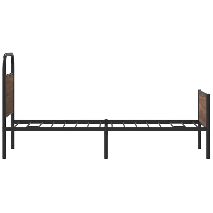 Cadre de lit sans matelas 80x200cm chêne marron bois ingénierie - 6