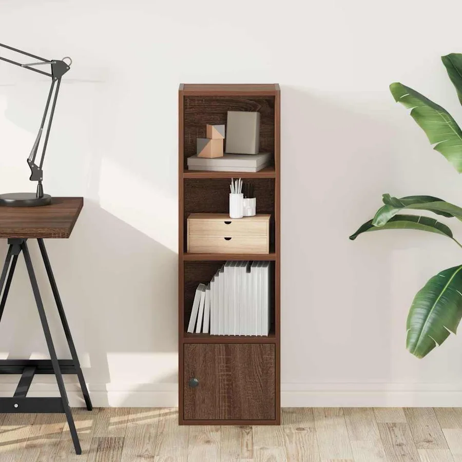 Bibliothèque chêne marron 31x24x102 cm bois d'ingénierie - 3