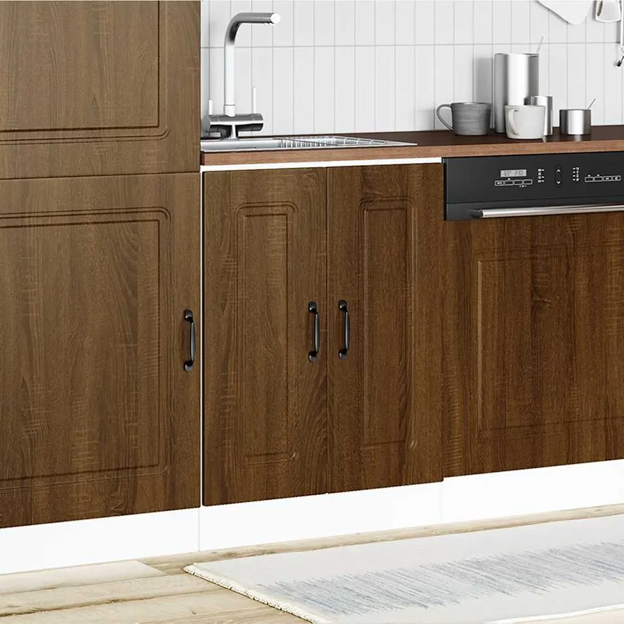 Meuble bas pour évier Kalmar chêne marron bois d'ingénierie - 3