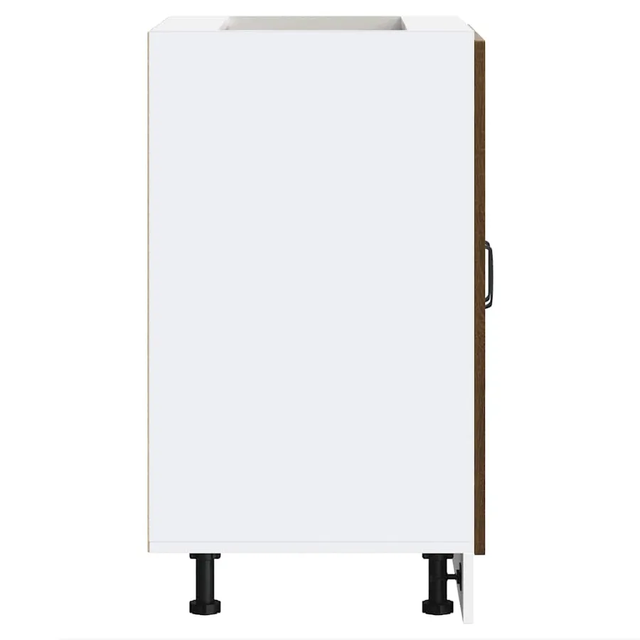 Meuble bas pour évier Kalmar chêne marron bois d'ingénierie - 6