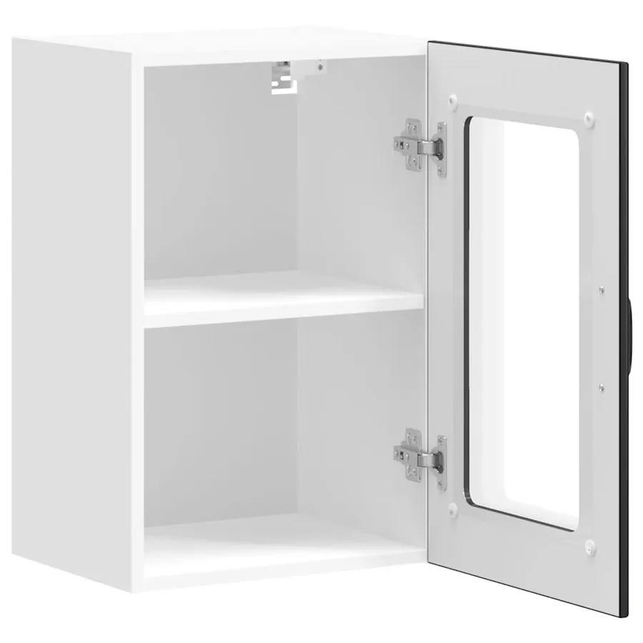 Armoire murale de cuisine avec porte en verre Lucca noir - 7