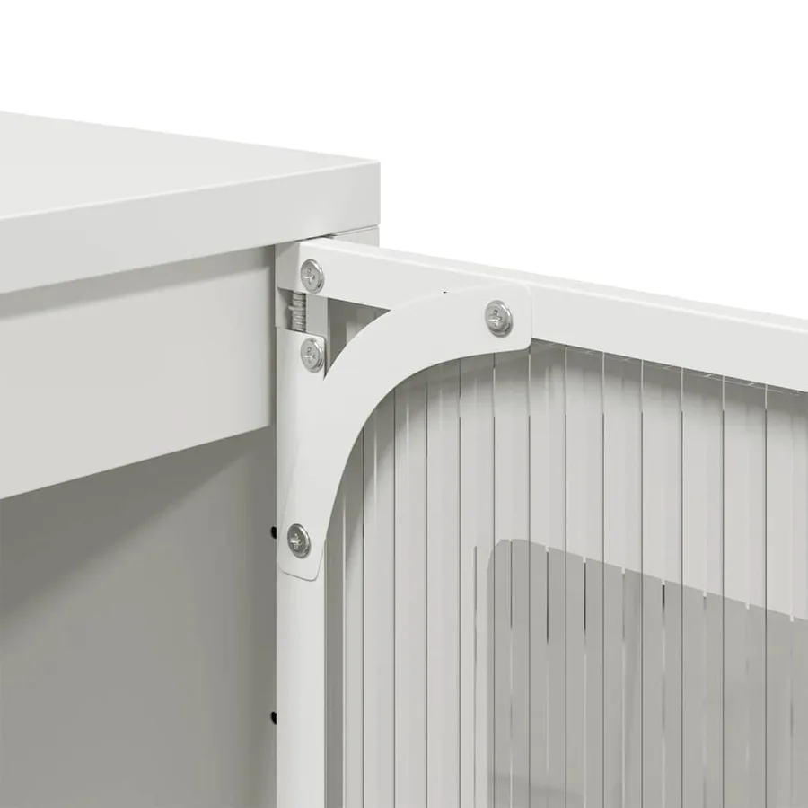 Buffet haut blanc 68x39x123 cm acier - 10