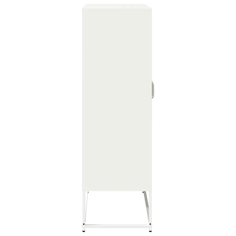 Buffet haut blanc 68x39x123 cm acier - 7
