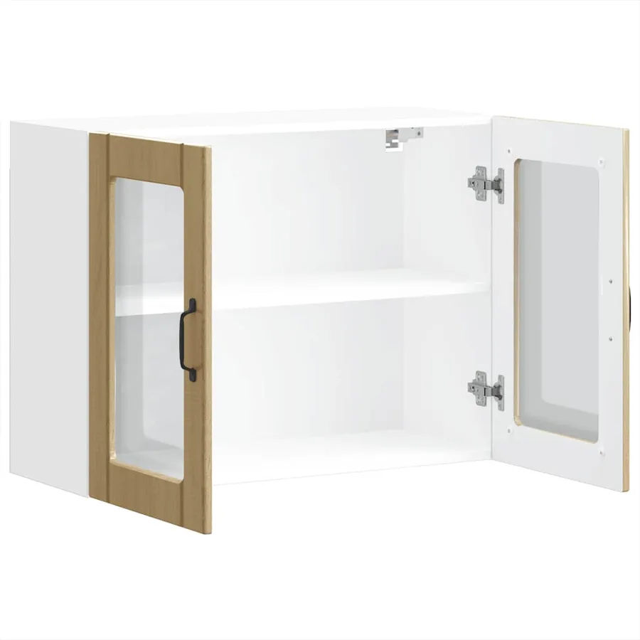 Armoire murale de cuisine avec porte vitrée "Lucca" en chêne Sonoma - 7