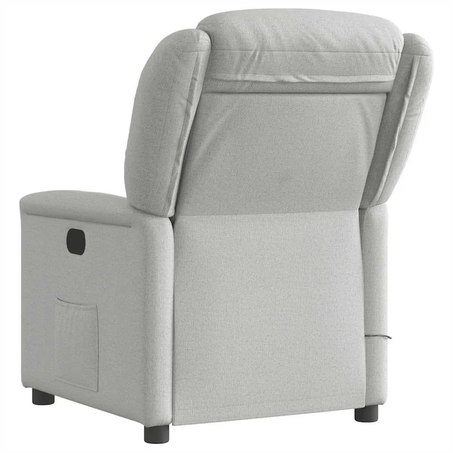 Fauteuil de massage inclinable gris nuage tissu - 5