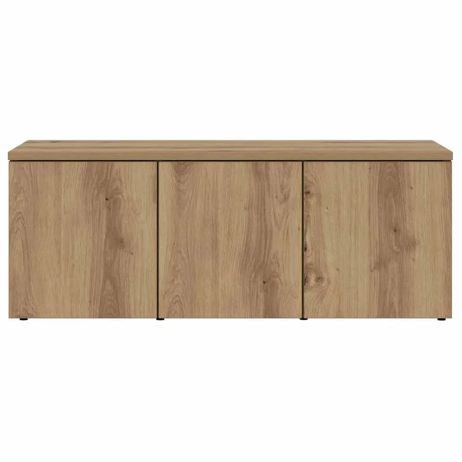 Meuble TV chêne artisanal 80x34x30 cm bois d'ingénierie - 5