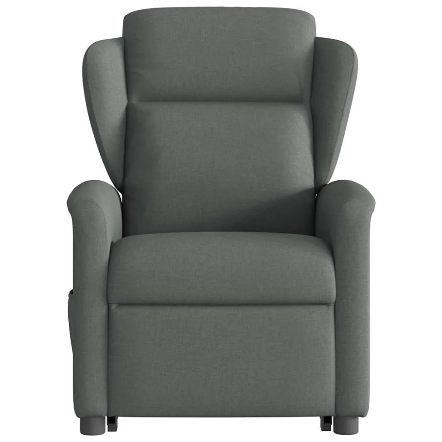 Fauteuil de massage inclinable Gris foncé Tissu - 5