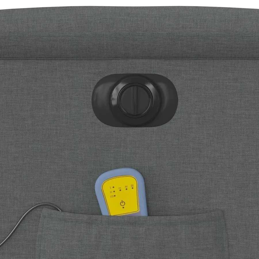 Fauteuil inclinable de massage électrique gris foncé tissu - 12