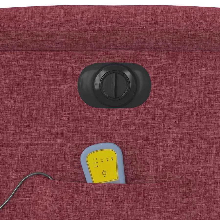 Fauteuil de massage inclinable électrique Rouge bordeaux Tissu - 12
