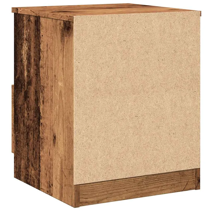 Table de chevet vieux bois 40x40x50 cm bois d’ingénierie - 5