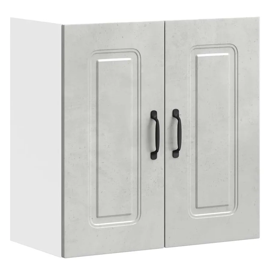 Armoire murale de cuisine Kalmar gris béton bois d'ingénierie - 2