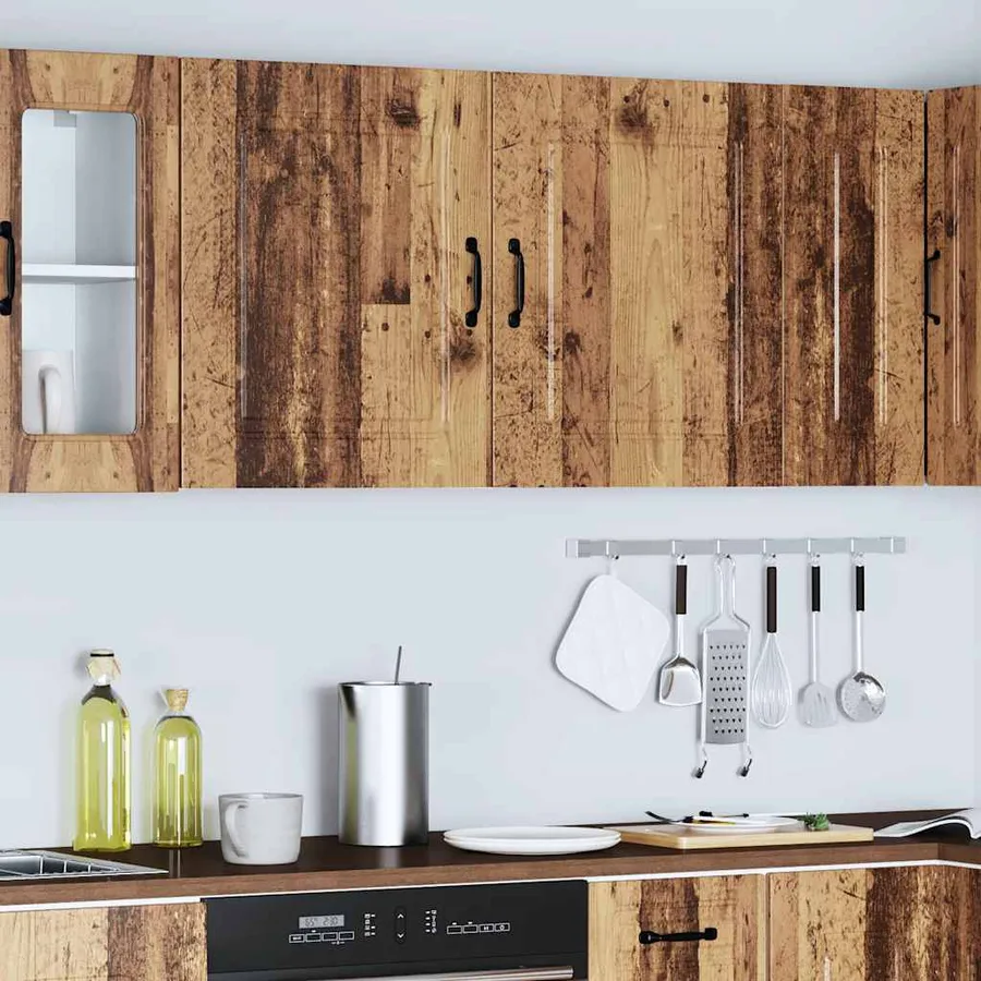 Armoires murales de cuisine 2 pcs Kalmar Bois d'ingénierie vieilli - 3