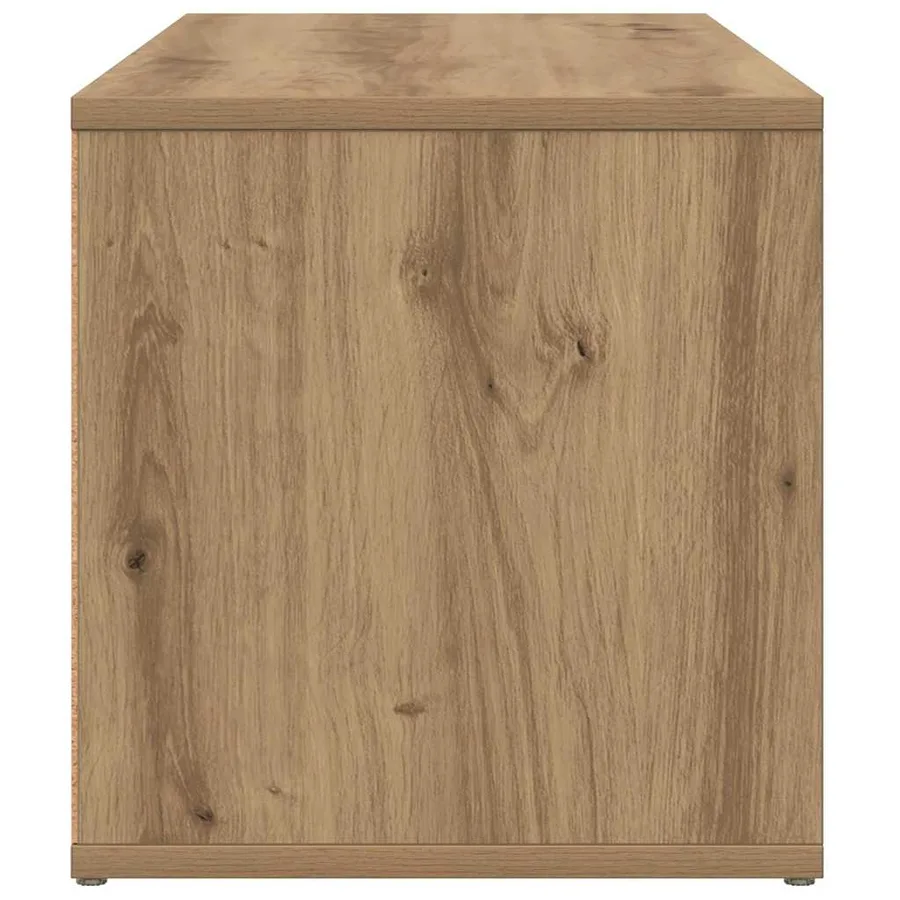 Meuble TV chêne artisanal 80x34x35,5 cm bois d'ingénierie - 6