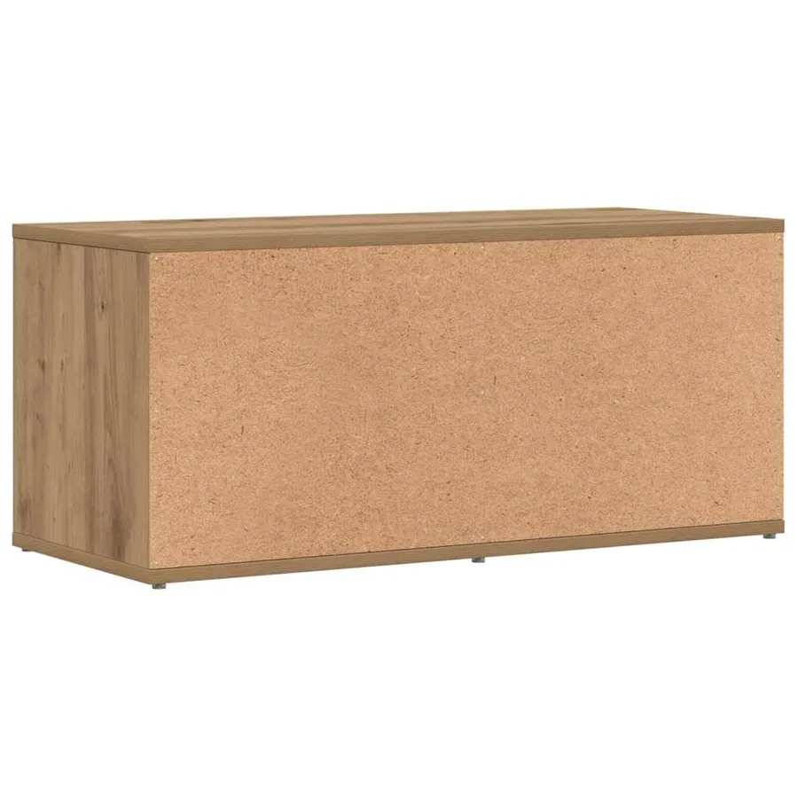 Meuble TV chêne artisanal 80x34x35,5 cm bois d'ingénierie - 7