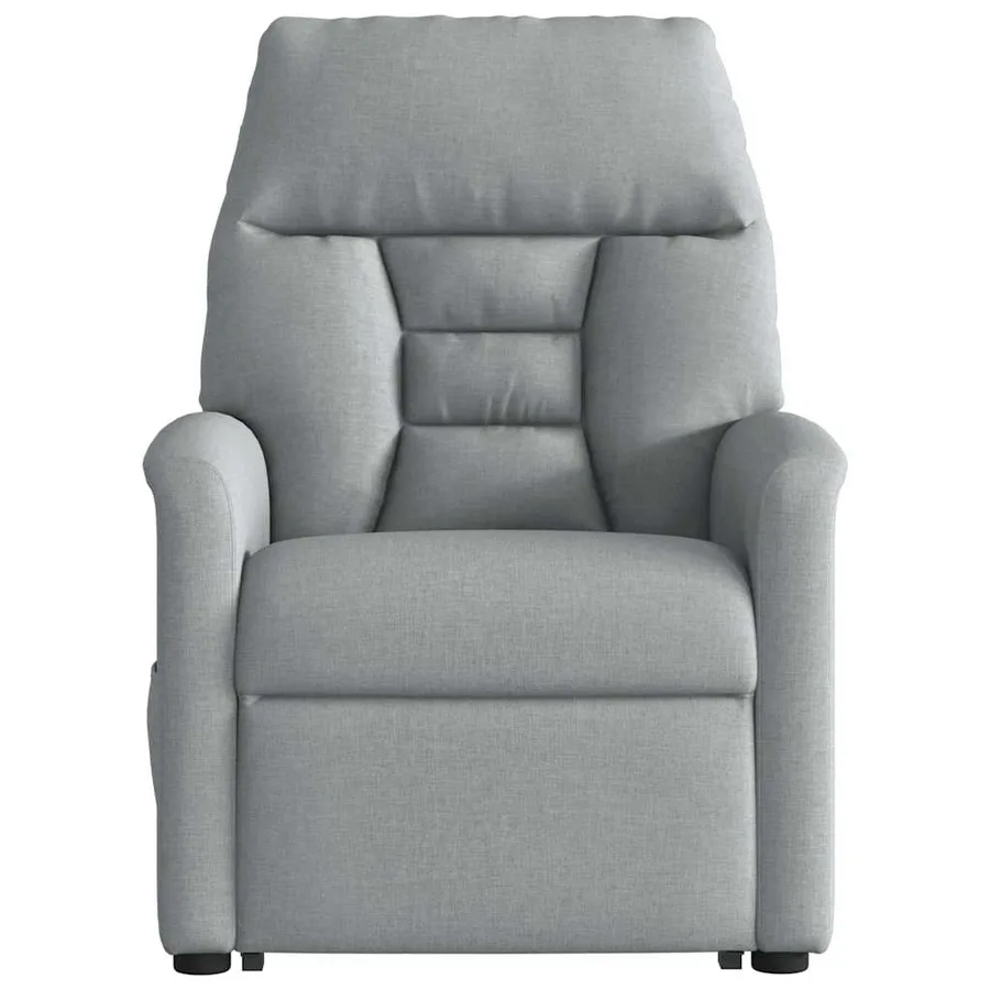 Fauteuil de massage inclinable Gris clair Tissu - 5