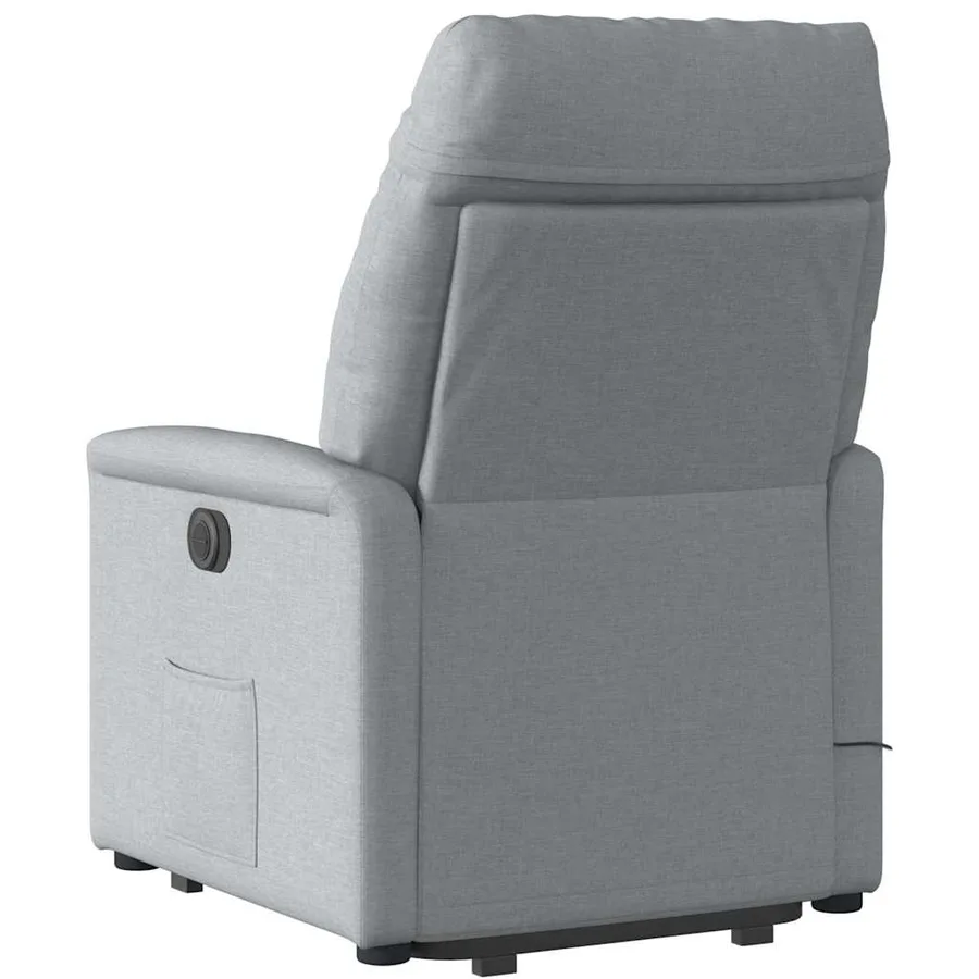 Fauteuil de massage inclinable Gris clair Tissu - 7