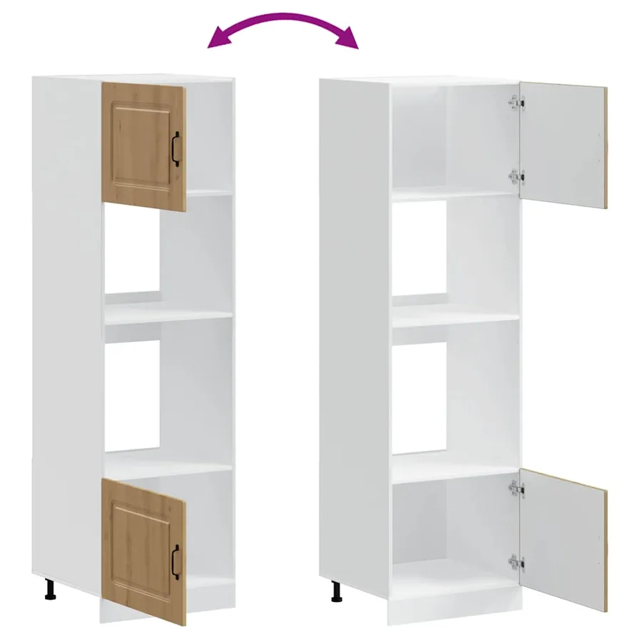 Armoires de four 2 pièces "Kalmar" Chêne artisanal Bois d'ingénierie - 8