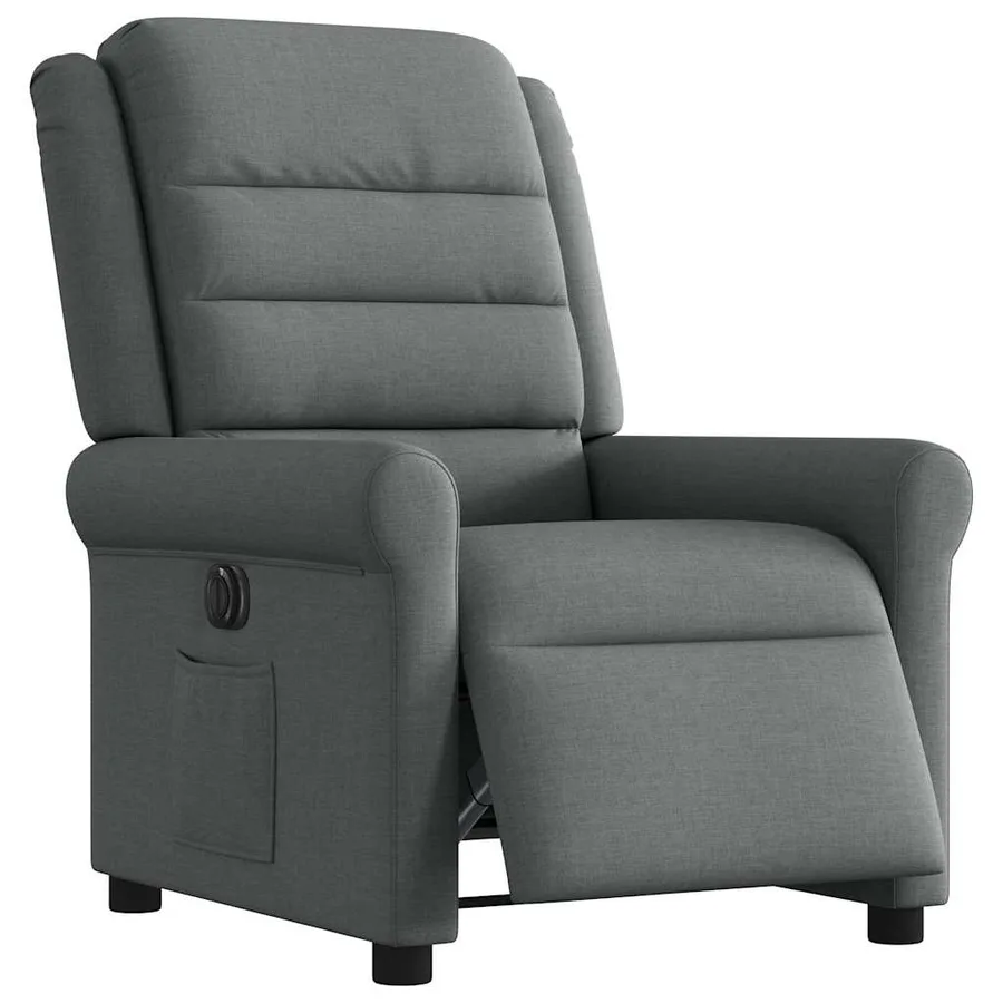Fauteuil inclinable électrique Gris foncé Tissu - 2