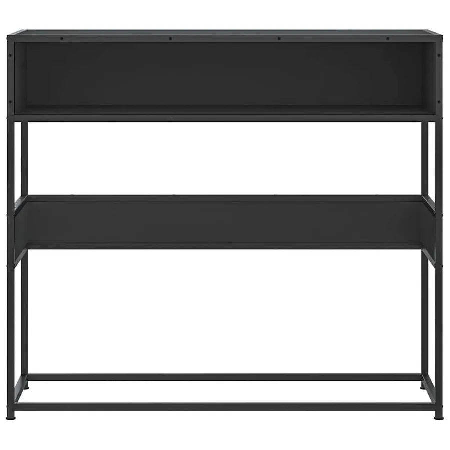 Table console noir 90x35x80 cm bois d'ingénierie - 4
