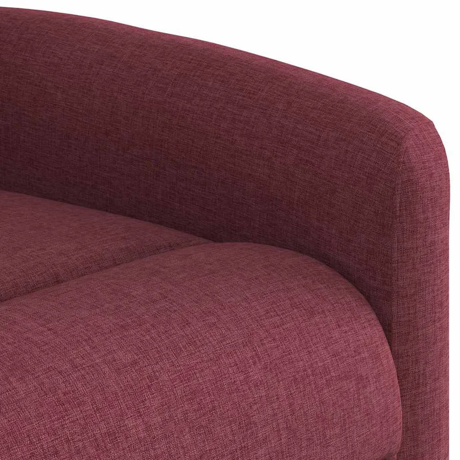 Fauteuil inclinable électrique rouge bordeaux tissu - 12